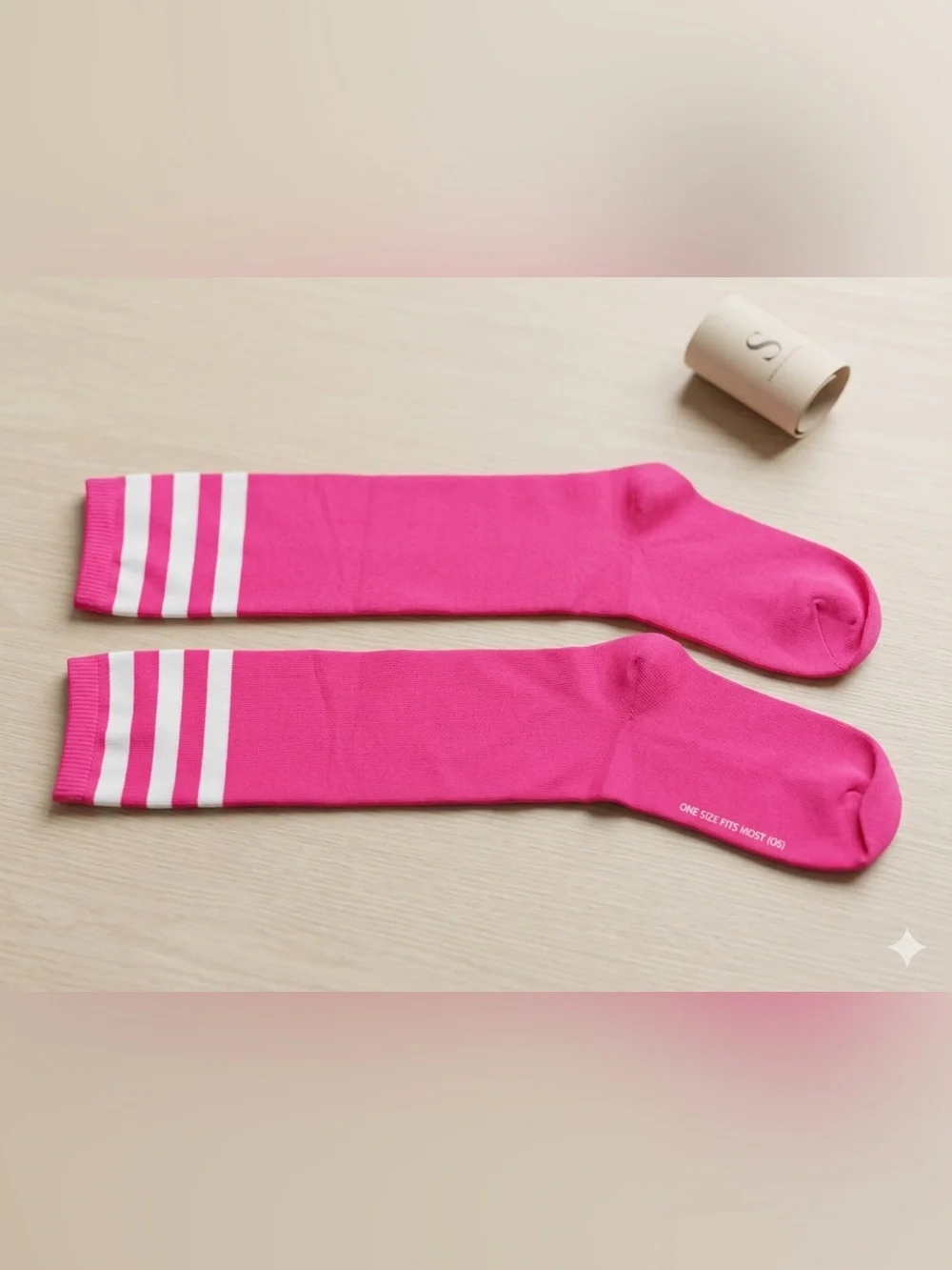 NWT Varsity Stripe Hot Pink Knee High Socks (OS)